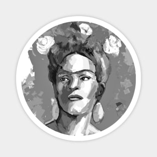 Frida Kahlo Black and White 7 Magnet